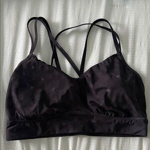 All In Motion Black Strappy Sports Bra in Black Cheetah Print
